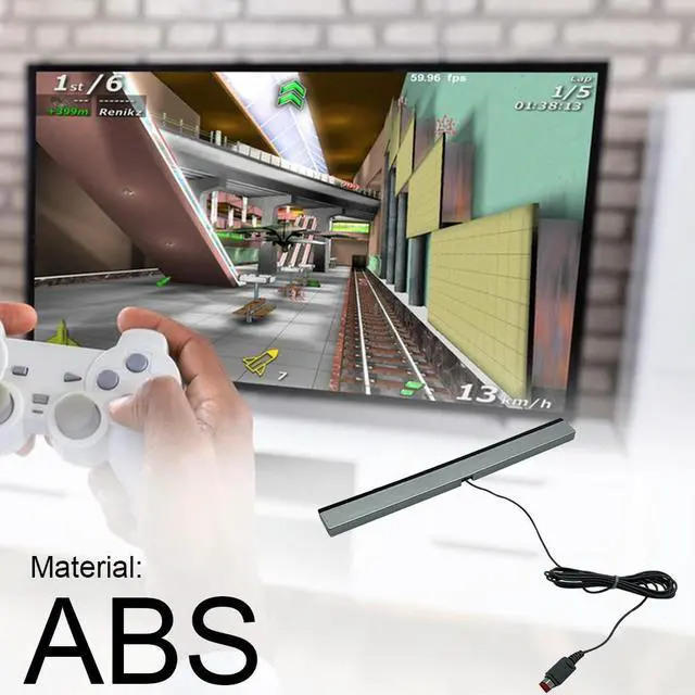 Alt view image 2 of 3 - Wired Infrared Ray Sensor Bar with Extension Cord Video Game Sensor Bar Wired Remote Sensor Bar for Nintendo Wii Wii U Console