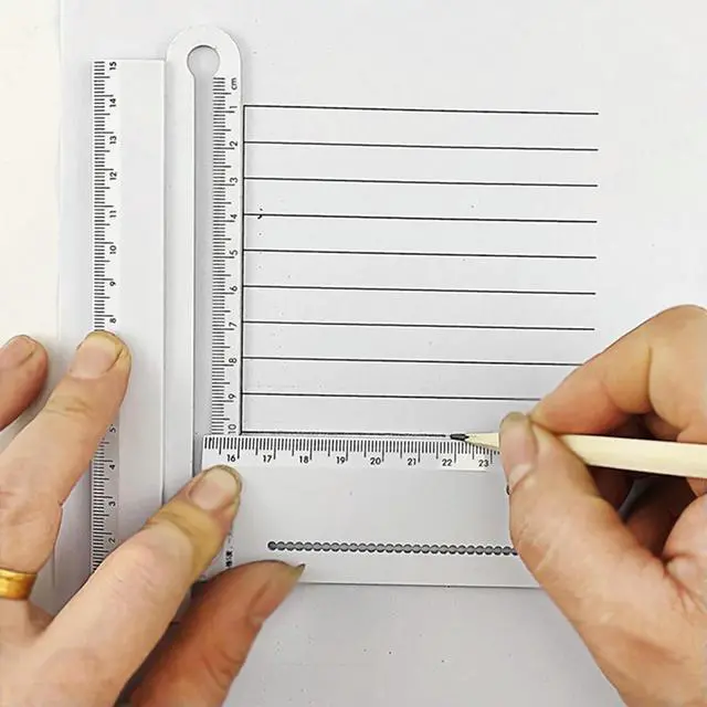 Main image of Portable Folding Geometric Drawing Ruler Math Measuring Tool for School Office