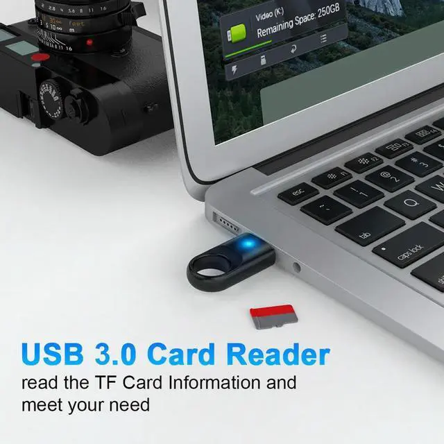 Alt view image 2 of 3 - USB 3.0 Memory Card Reader High Speed Flash Memory Card Adapter Hub for PC/Laptop/Phone/Driving Recorder