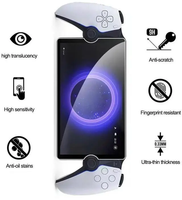 Alt view image 3 of 3 - 2 Pack Screen Protector 9H Hardness Tempered Film Tempered Glass for Portal for Portal Remote Player 8 in 2023