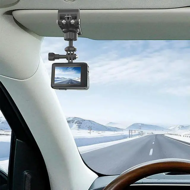 Alt view image 2 of 3 - Expansion Adapter Mount 360 Rotation Car Sun Visor Action Camera Mount Bracket 1/4 Inch for Osmo Pocket 3 Action 4 X3