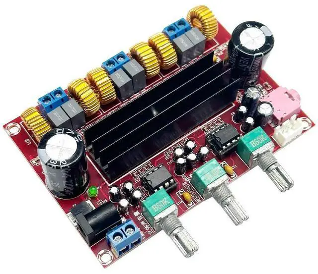 Alt view image 2 of 3 - XH-M139 Digital Amplifier Board 2x50W 100W 2.1 Channel Audio Amplifier Board TPA3116D2 DC 12-24V 3 Sound Channels Energy Saving