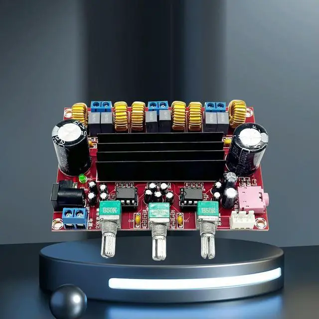 Alt view image 3 of 3 - XH-M139 Digital Amplifier Board 2x50W 100W 2.1 Channel Audio Amplifier Board TPA3116D2 DC 12-24V 3 Sound Channels Energy Saving