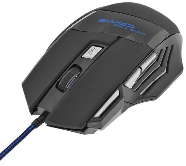 Alt view image 3 of 3 - Adjustable USB Wired Optical Mice Gaming Mouse 7-Color Backlight 5500 DPI for PC Office Notebook Mice Mouse Pro Gamer