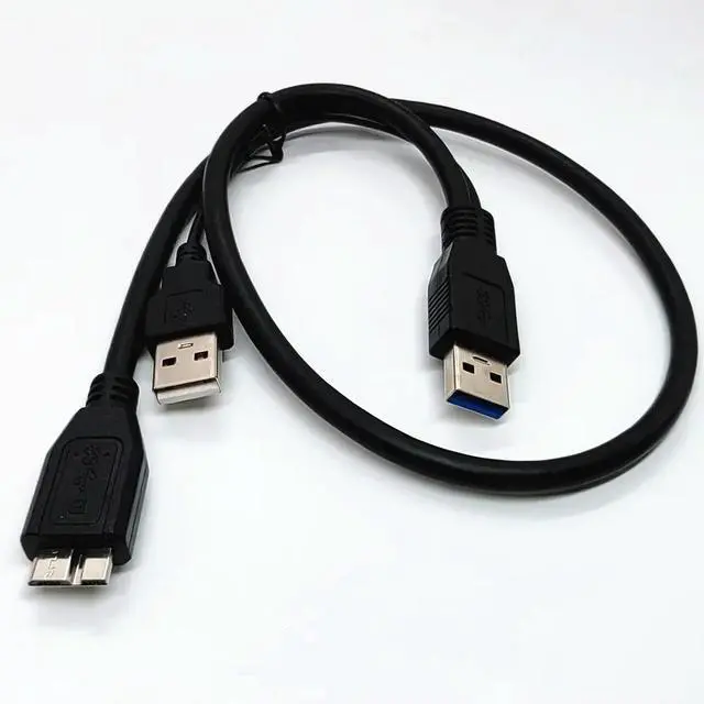 Main image of HDD USB 3.0 Type A to Micro B Y Cable USB3.0 Data Cord for External Mobile Hard Drive Disk Data Cables Charge Cable 0.6m