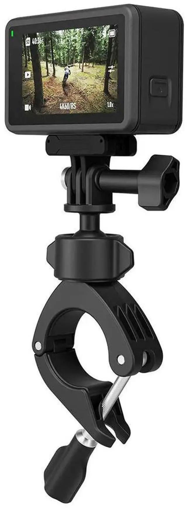 Alt view image 3 of 3 - Handlebar Clamp Mount with 1/4 Screw Large Tube Mount Boat Vehicle Tree Tube Extension Super Clamp for GoPro Action 4