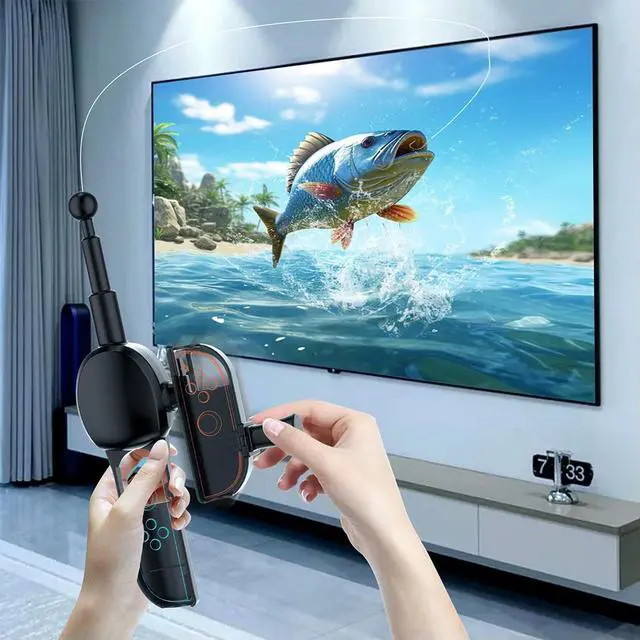 Alt view image 2 of 3 - Fishing Rod for Nintendo for Switch 2 Joy-Con Fish Game Kit Game Handle Grip Handle Stand Holder for Bass Pro Shops-The Strike