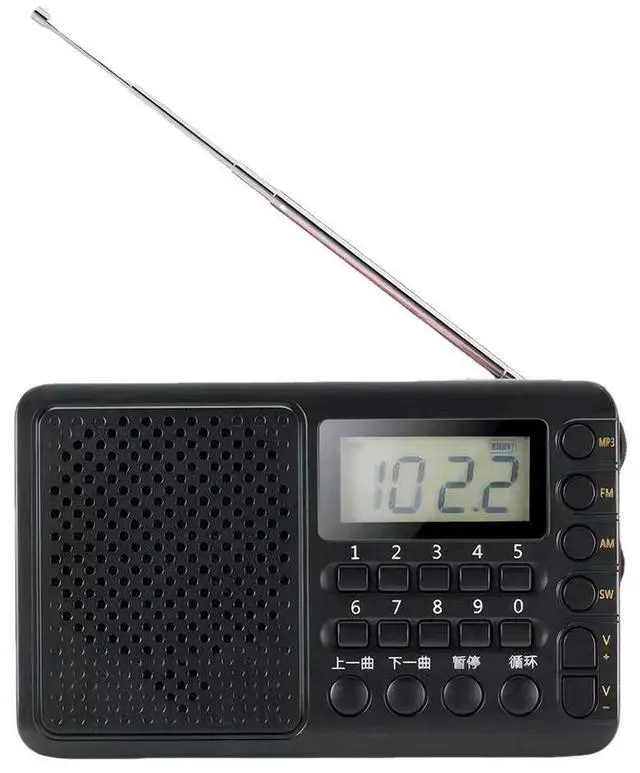 Alt view image 2 of 3 - Full Band Radio with LED Screen Display Pocket Radio MP3 Music Player for Home Outdoor Gifts for Seniors Elderly