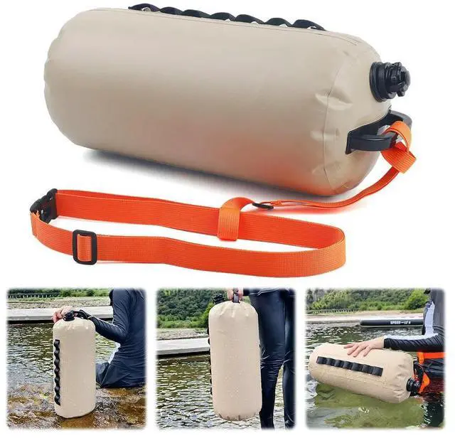 Alt view image 2 of 3 - Swimming Buoy Multifunctional Swim Buoy Float with Belt Water Weight Bag Water Bag for Kayaking Boating Fishing