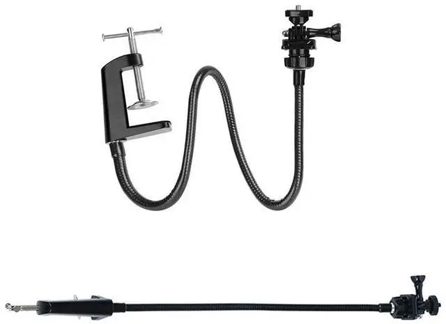Alt view image 2 of 3 - Camera Bracket Desk Jaw Clamp Flexible Gooseneck Stand Bracket Flexible Holder Stand Mount for Webcam Brio 4K C925e