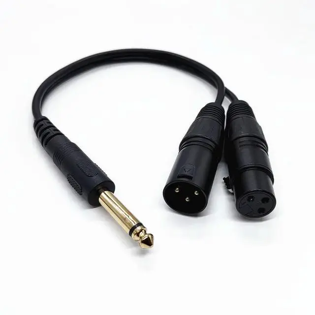 Main image of 1/4 stereo Jack 6.35mm/6.5mm to 3Pin XLR Male Female Professional Audio Cable Mic Adapter Cord for Microphone Speaker Amplifier