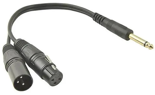 Alt view image 3 of 3 - 1/4 stereo Jack 6.35mm/6.5mm to 3Pin XLR Male Female Professional Audio Cable Mic Adapter Cord for Microphone Speaker Amplifier