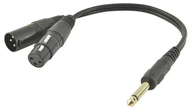 Alt view image 2 of 3 - 1/4 stereo Jack 6.35mm/6.5mm to 3Pin XLR Male Female Professional Audio Cable Mic Adapter Cord for Microphone Speaker Amplifier