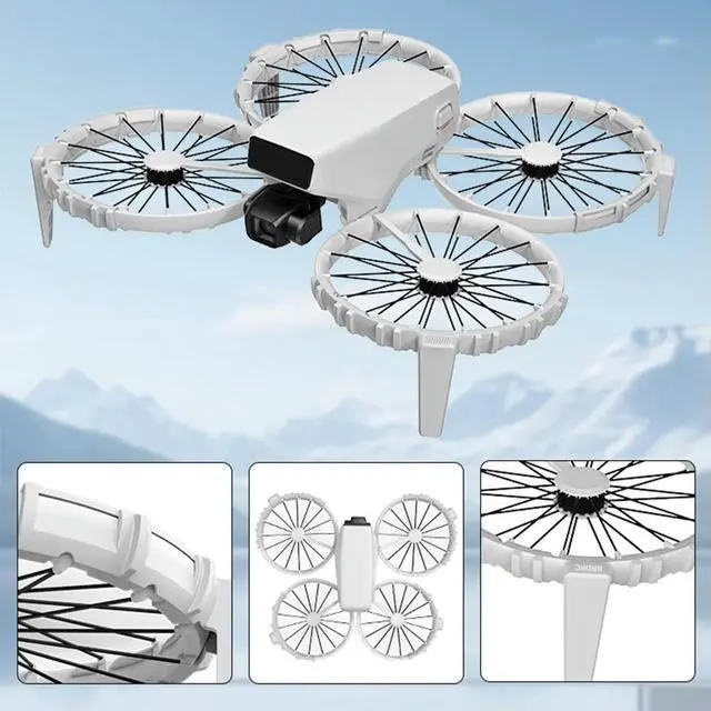 Alt view image 2 of 3 - For Flip Propeller Guard Cover Anti-Collision Ring TPU Floating Protector Drone Propeller Guard Case Drone Accessories