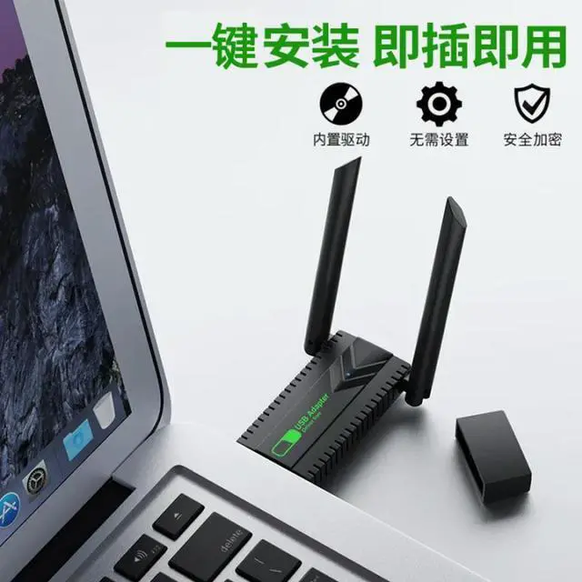 Alt view image 2 of 3 - USB 3.0 Wireless Network Card for Desktop and Laptop Built-in Driver with One-Click Installation Driver-Free for Win7 8 10 11