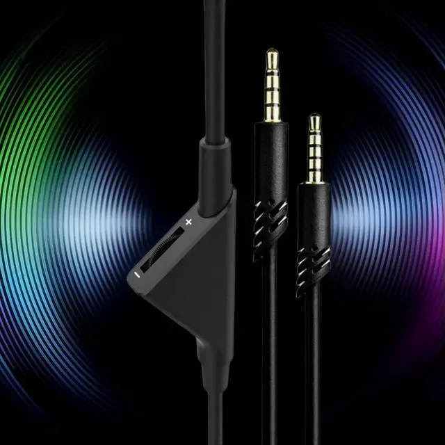Alt view image 3 of 3 - 2.0M/6.5 Feet Replacement Cable Cord W/ Volume Control Headset Cable with 3.5mm Jack for Astro A10 A30 A40 A50 Gaming Headsets