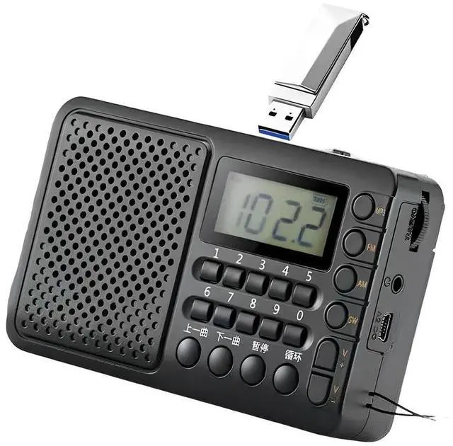 Alt view image 3 of 3 - Full Band Radio with LED Screen Display MP3 Music Player Support TF Card USB Drive for Home Outdoor Gifts for Seniors Elderly