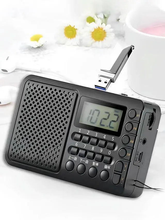 Main image of Full Band Radio with LED Screen Display MP3 Music Player Support TF Card USB Drive for Home Outdoor Gifts for Seniors Elderly
