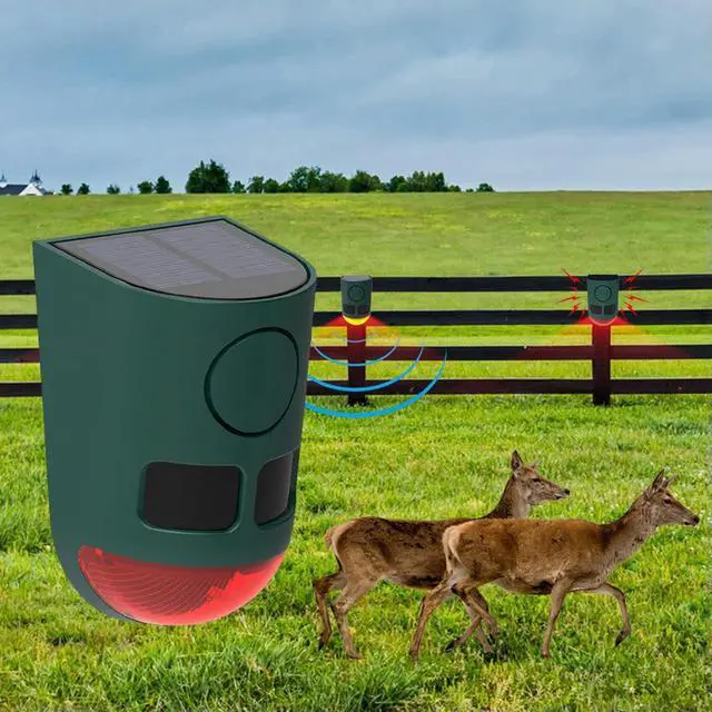 Alt view image 3 of 3 - Solar Outdoor Motion Sensor Alarm 129dB Loud Sound Noise Maker To Deter Raccoon Deer Skunk Bear Coyote for Yard Farm Garden