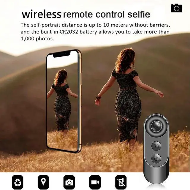 Alt view image 3 of 3 - Mobile Phone Selfie Shutter Remote Controller Bluetooth-compatible Remote Control for Photography