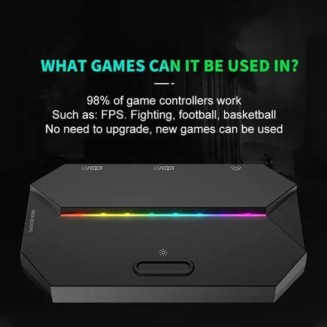 Alt view image 3 of 3 - G6L Gaming Keyboard Mouse Converter Controller Adapter for Switch Xbox One PS3