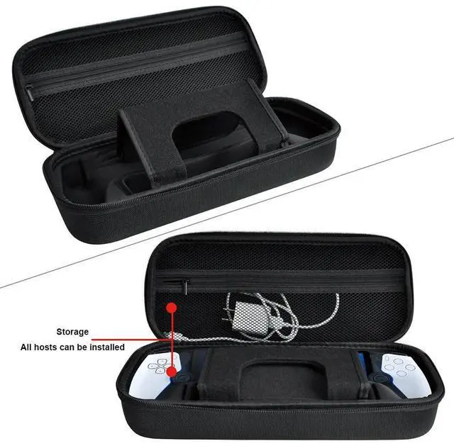 Alt view image 2 of 3 - Travel Carrying Case with Mesh Pocket Portable Bag Splashproof Protective Bag Stand Design for Portal