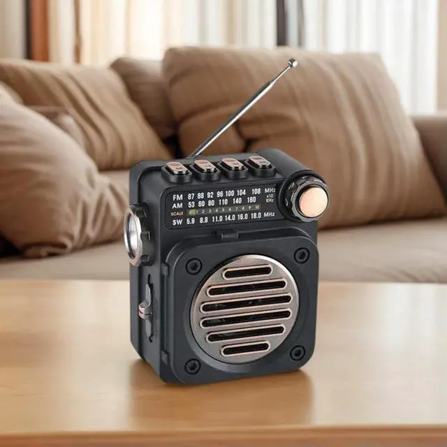 Alt view image 3 of 3 - Portable Radio Wireless BT Music Player Pocket Radio with LED Flashlight Mini Radio Receiver for Home/Outdoor