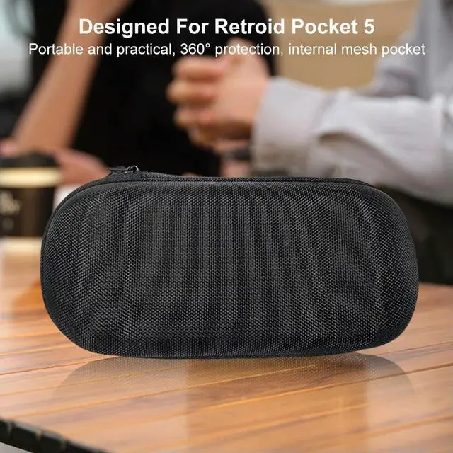 Alt view image 3 of 3 - Protable Carrying Case Shockproof Zipper Handbag with Mesh Pocket Travel Bag for Retroid Pocket 5 Handheld Game Console