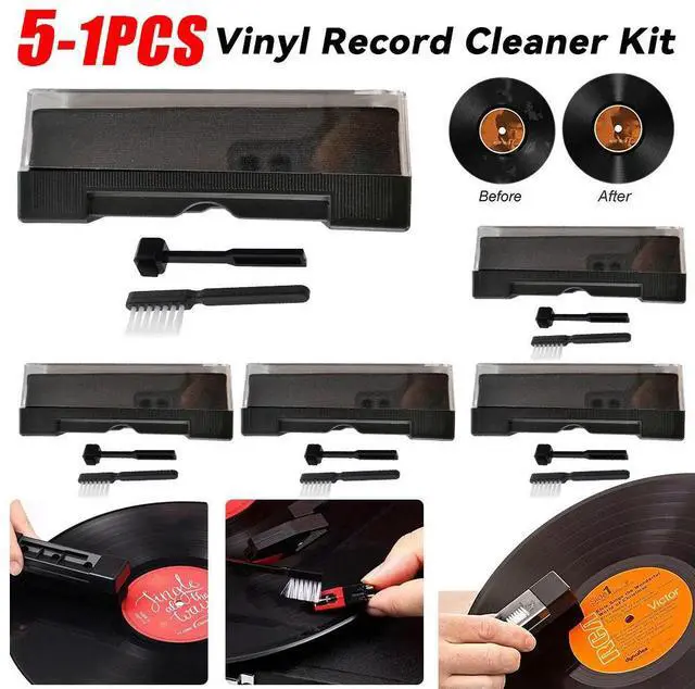Alt view image 2 of 3 - 3 Pcs Vinyl Record Cleaner Kit Record Cleaning Brush Cleaner Record Cleaner Cleaning Brush Set Vinyl Record Cleaning Brush Set