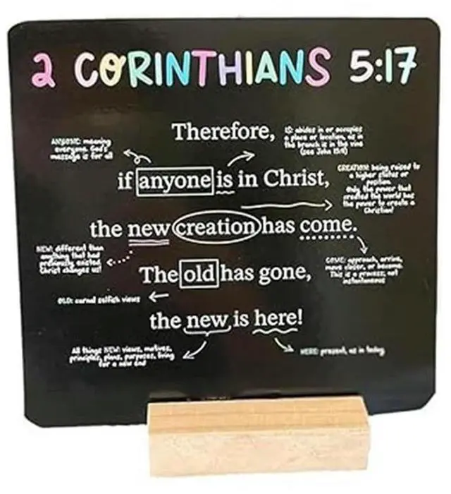 Alt view image 2 of 3 - 52 Scripture Cards with Wooden Stand Bible Verse Cards Scripture Memory Cards for Every Week of The Year Christian Faith Gift