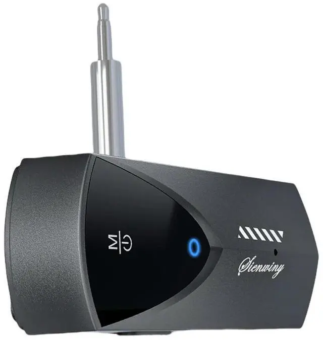 Alt view image 3 of 3 - BT 5.3 Portable Audio Adapter with Mic Mini Car Audio Connector Low Latency Wireless Transmitter for Music Streaming in Vehicles