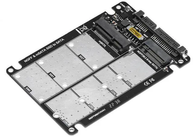 Main image of 2 in 1 Combo M.2 NGFF MSATA SSD To SATA 3.0 Converter Card M.2 NGFF B-key & MSATA SSD To SATA 3.0 Converter for PC Laptop