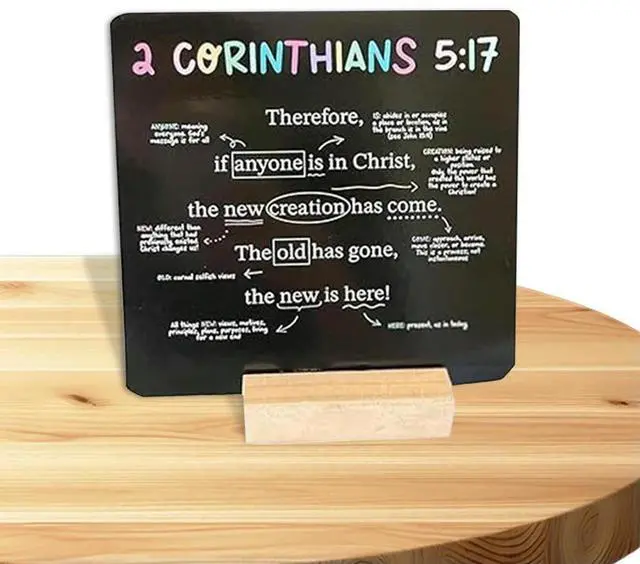 Alt view image 3 of 3 - 52 Scripture Cards with Wooden Stand Bible Verse Cards Scripture Memory Cards for Every Week of The Year Christian Faith Gift