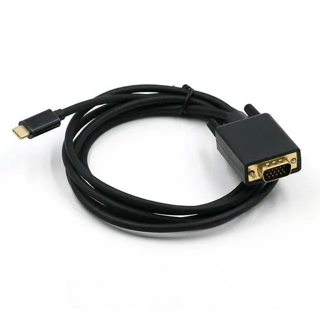 Alt view image 2 of 3 - 1.8M/6FT USB Type-C To VGA Adapter Cable 10Gbps USB3.1 Type-C To VGA Adapter Cable Converter Cable for Monitor Desktop Projector