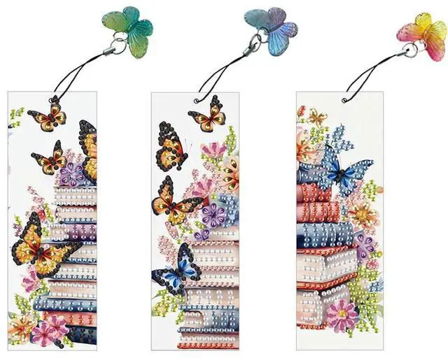 Main image of 3Pcs Special Shape Hot Air Balloon Diamond Painting Bookmark Diamond Bookmark Art Projects Diamond Painting Bookmark Making Kit