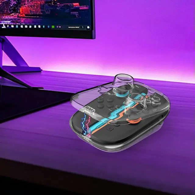 Alt view image 3 of 3 - Transparent Shell Magnetic Buckle Clear Protector Shell Shockproof Protective Case for Switch 2 Game Console