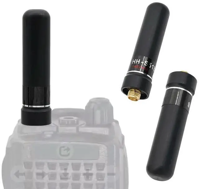 Alt view image 2 of 3 - HH-S518 Short-Arm High Gain Antenn SMA-F UV 145/435 Mhz Mini Antenna Dual Band Mini Antenna for Baofeng TYT Wouxun Icom Kenwood
