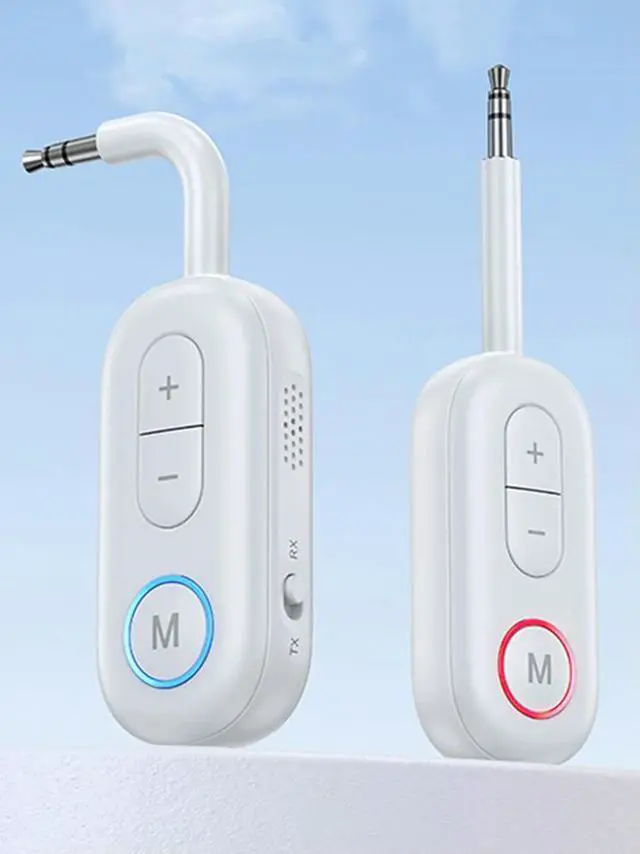 Main image of 2 In 1 Audio Receiver 3.5mm AUX Jack Bluetooth-Compatible 5.3 Stereo Music Adapter Car Aux Adapter for Handsfree Call Music