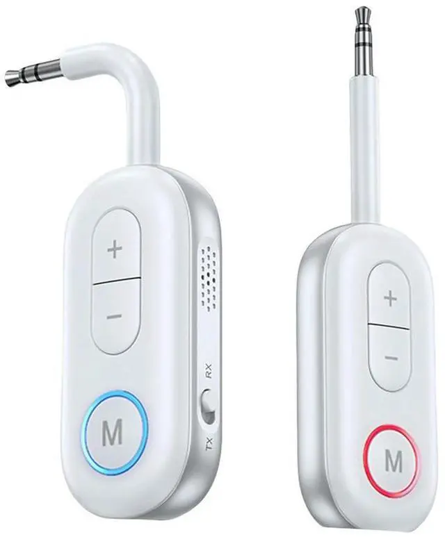 Alt view image 2 of 3 - 2 In 1 Audio Receiver 3.5mm AUX Jack Bluetooth-Compatible 5.3 Stereo Music Adapter Car Aux Adapter for Handsfree Call Music