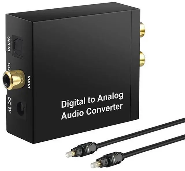 Alt view image 3 of 3 - 192KHz Digital SPDIF Optical To Analog L/R RCA Converter Optical To 3.5mm Jack Adapter Optical To L/R DAC Decoder