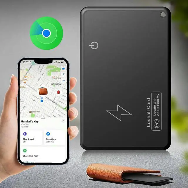 Alt view image 2 of 3 - Wireless Charging GPS Locator Bluetooth-Compatible Work with Find My App Card Tracker for Luggage Tag Purse Passport