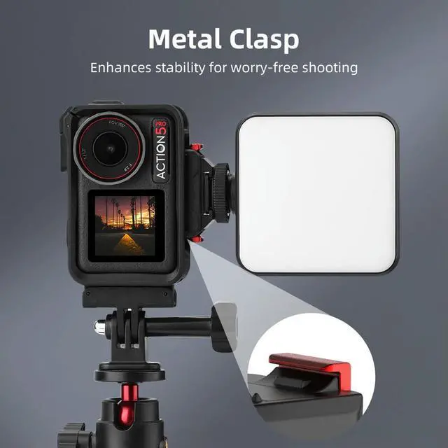 Alt view image 3 of 3 - Magnetic Adapter Mount Camera Stand Mount Adapter W/ Cold Shoe Expansion Mount for Osmo Action 5 Pro/4/3 Camera Accessories