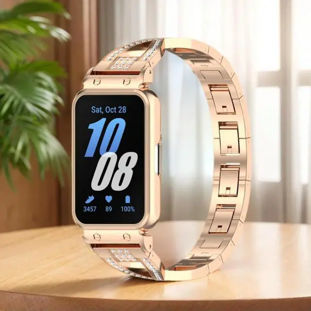 Alt view image 3 of 3 - Case+Band Stainless Steel Strap Bracelet l Protective Screen for Galaxy Fit 3 SM-R390