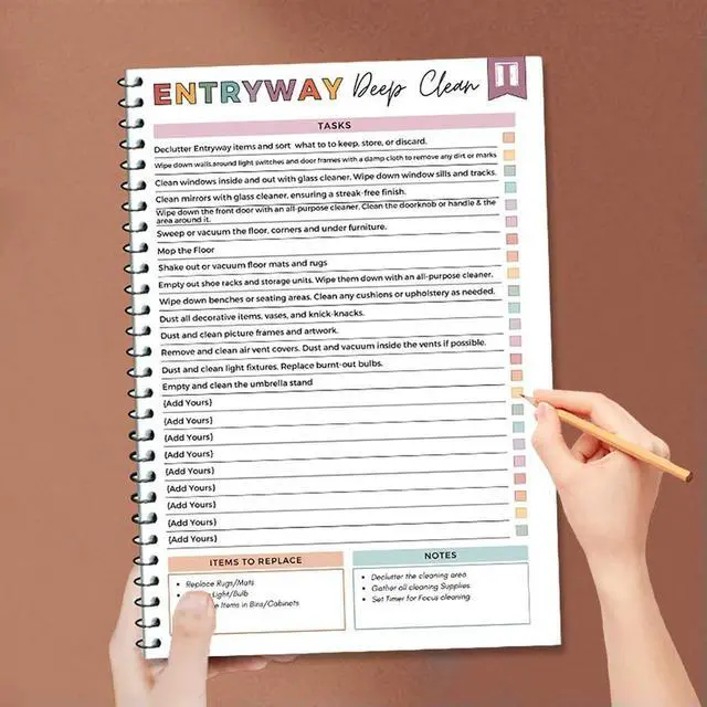 Alt view image 3 of 3 - ADHD Cleaning Planner Cleaning Schedule and Checklist Organizer Chore Chart Notebook for Home DIY Schedule & Organizer