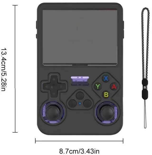 Alt view image 3 of 3 - Silicone Protective Case for ANBERNIC R36S Handheld Game Console (Black)