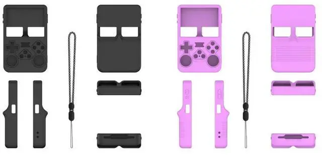 Alt view image 2 of 3 - Silicone Protective Case for ANBERNIC R36S Handheld Game Console (Black)