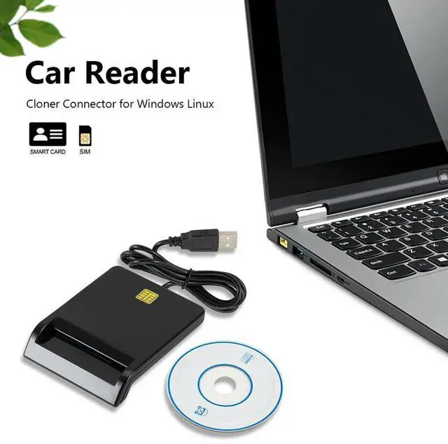 Alt view image 2 of 3 - Portable USB 2.0 ligent Card Reader Multi-function for DNIE ATM CAC IC ID Bank SIM Card Reader Affordable Easy Use