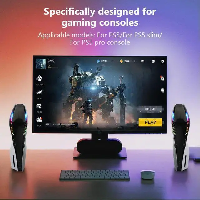 Alt view image 3 of 3 - RGB LED Light Strip Atmosphere Light for PS5/Slim/Pro Console USB Light Ring Kit DIY Decoration Accessories
