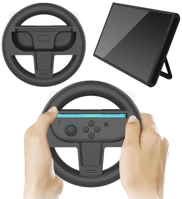 Main image of 2Pcs Gaming Racing Steering Wheel Wear Resist Ergonomic Joystick Steering Wheel Reusable Innovative Gamepad Handle Grips for NS2