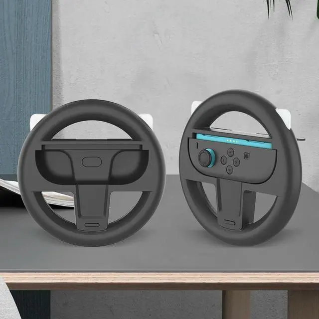 Alt view image 3 of 3 - 2Pcs Gaming Racing Steering Wheel Wear Resist Ergonomic Joystick Steering Wheel Reusable Innovative Gamepad Handle Grips for NS2